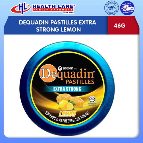 DEQUADIN PASTILLES EXTRA STRONG LEMON (46G)